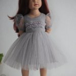 Нарядное платьице"Сакура" -2 для кукол Готц. 50см. Наряжаем наших красавиц
