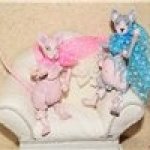 Парочка Бони и Клайд - котики сфинксы, авторские игрушки Юлии Нечаевой