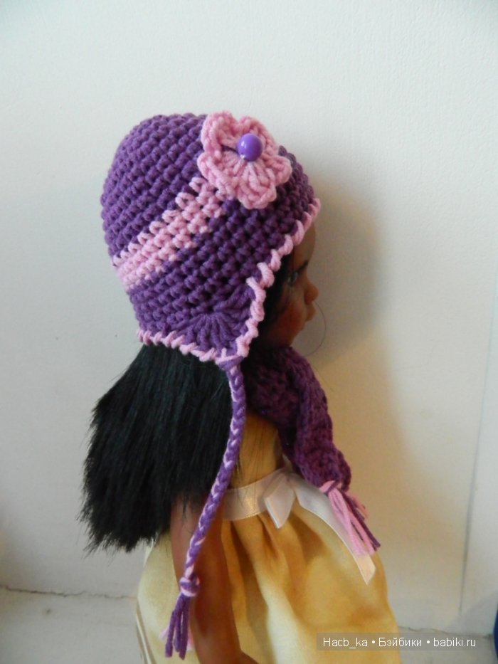 Вязанные шапочки для кукол Паола Рейна 32см (фото 4)