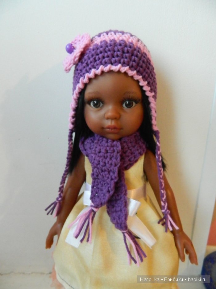 Вязанные шапочки для кукол Паола Рейна 32см (фото 3)