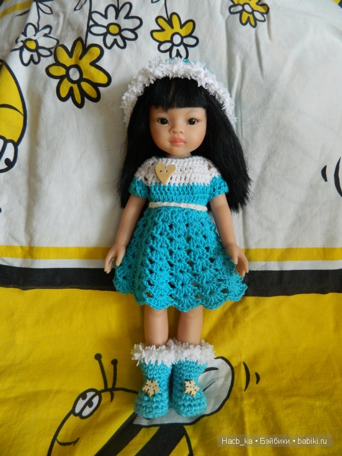 Вязанные туфельки,сапожки для Паолы Рейна 32см (фото 7)