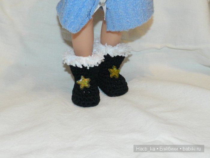 Вязанные туфельки,сапожки для Паолы Рейна 32см (фото 5)