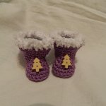 Вязанные туфельки,сапожки для Паолы Рейна 32см