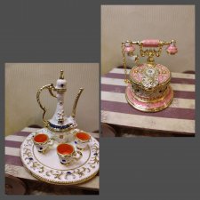 Шкатулочка с эмалью Ретро-телефон