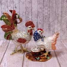 Коллекционные шкатулки с эмалью. Цена за пару