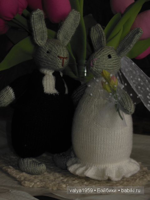 Мои вязаные зайцы и другие игрушки вязанные спицами (фото 4)