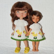 Наномода: платья для крошек 9-16 см