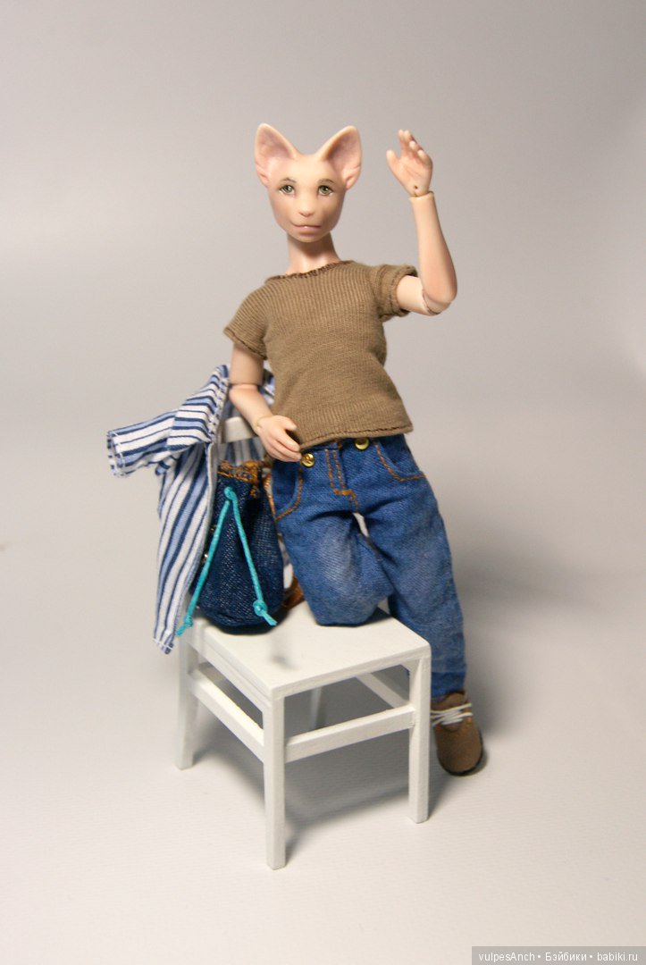 Кот в масштабе 1:12 — Авторские шарнирные куклы своими руками: лепка (фото 2)