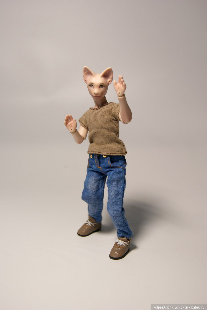 Кот в масштабе 1:12 — Авторские шарнирные куклы своими руками: лепка (фото 4)