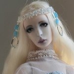 Фарфоровая кукла Снегурочка