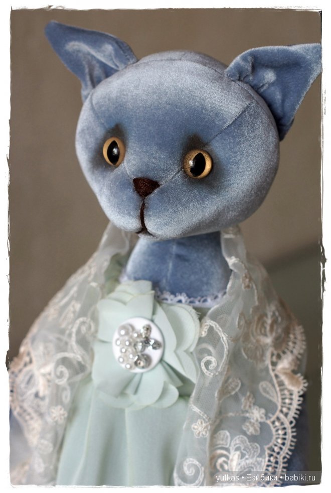 Голубая Кошка Анфиска... Авторская игрушка