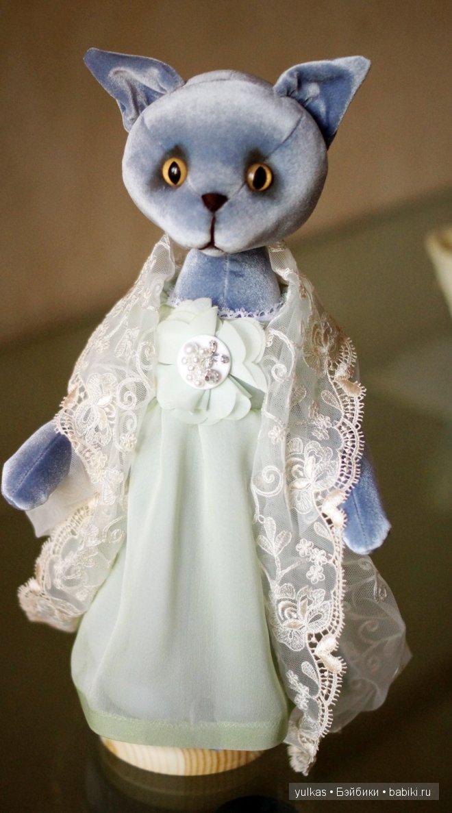 Голубая Кошка Анфиска... Авторская игрушка