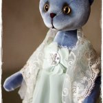 Голубая Кошка Анфиска... Авторская игрушка