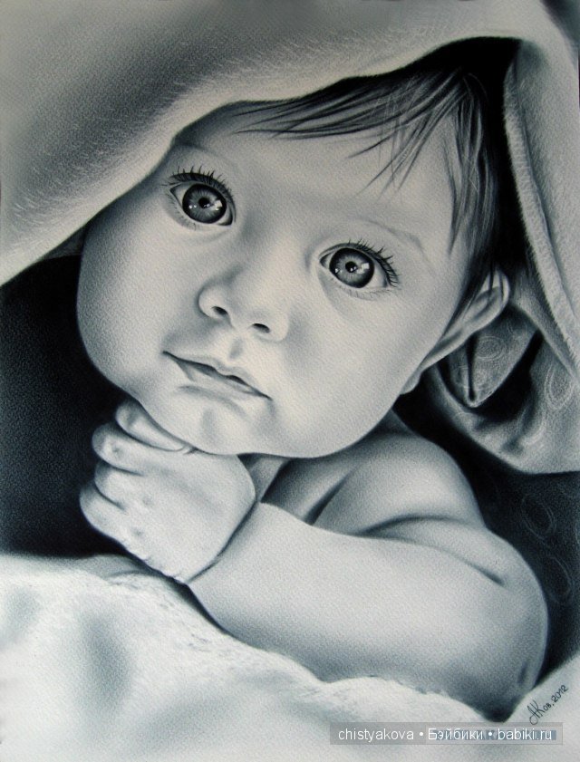 Работы сухой кистью художника Елены Коваленко