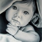 Работы сухой кистью художника Елены Коваленко