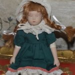 Маленькая винтажная фарфоровая куколка,Германия
