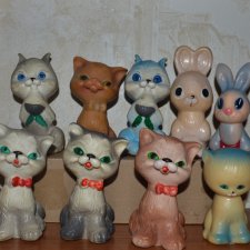 Винтажные советские резиновые игрушки,разные,много.