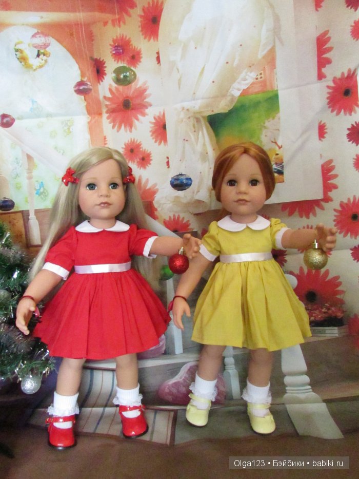 Мои нежные и очень красивые девочки от Gotz поздравляют всех с Новым 2016 Годом