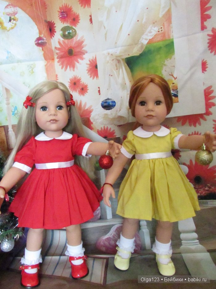 Мои нежные и очень красивые девочки от Gotz поздравляют всех с Новым 2016 Годом