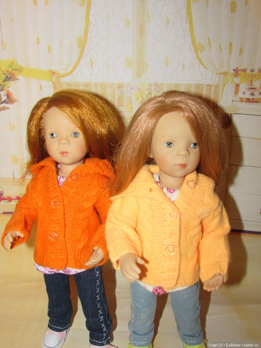 Мои девчонки-"мандаринки" Натали и Олечка от Petitcollin в новых нарядах