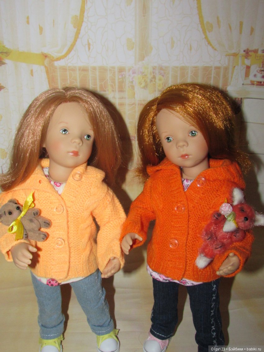 Мои девчонки-"мандаринки" Натали и Олечка от Petitcollin в новых нарядах