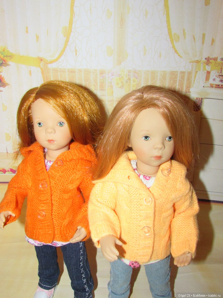Мои девчонки-"мандаринки" Натали и Олечка от Petitcollin в новых нарядах