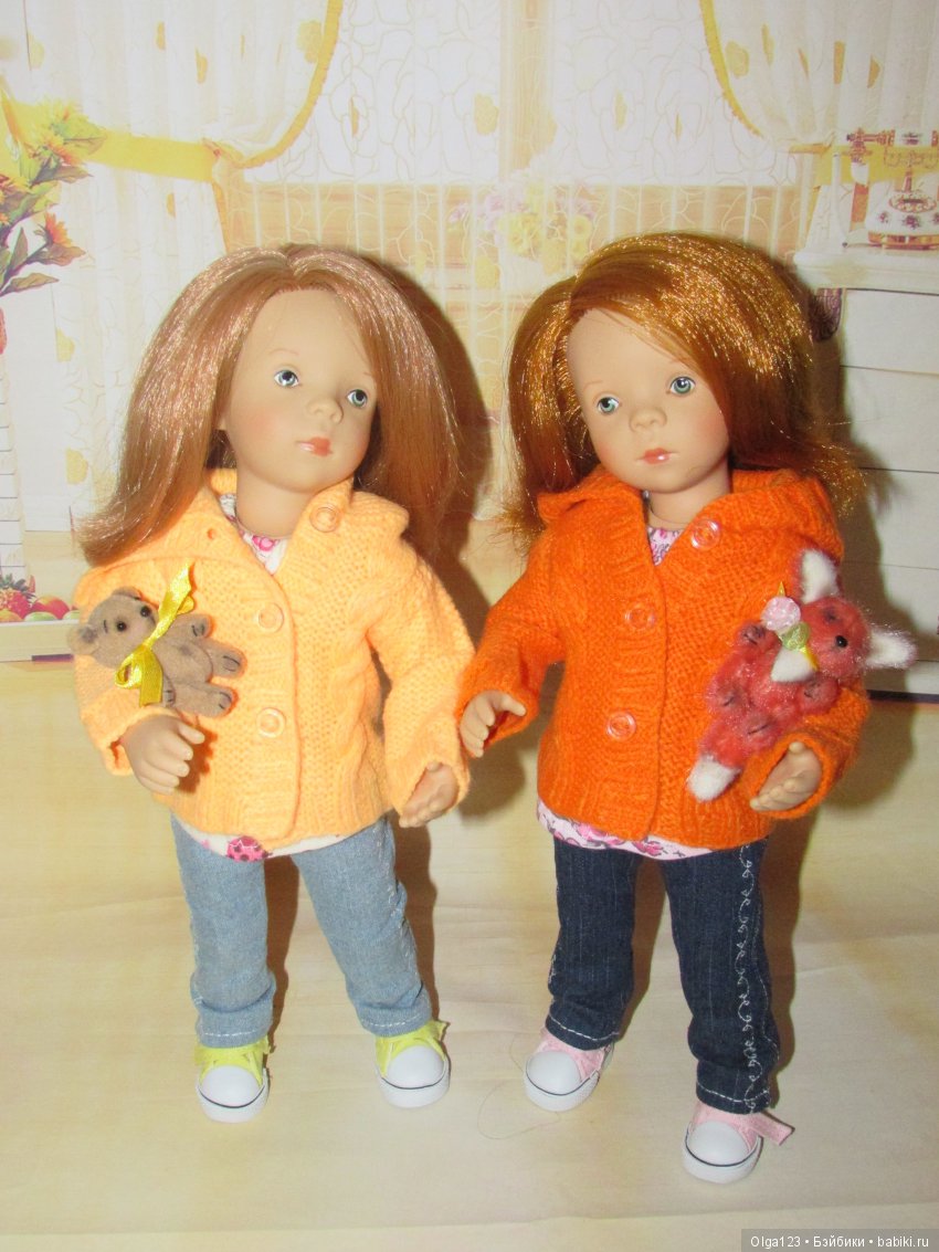 Мои девчонки-"мандаринки" Натали и Олечка от Petitcollin в новых нарядах
