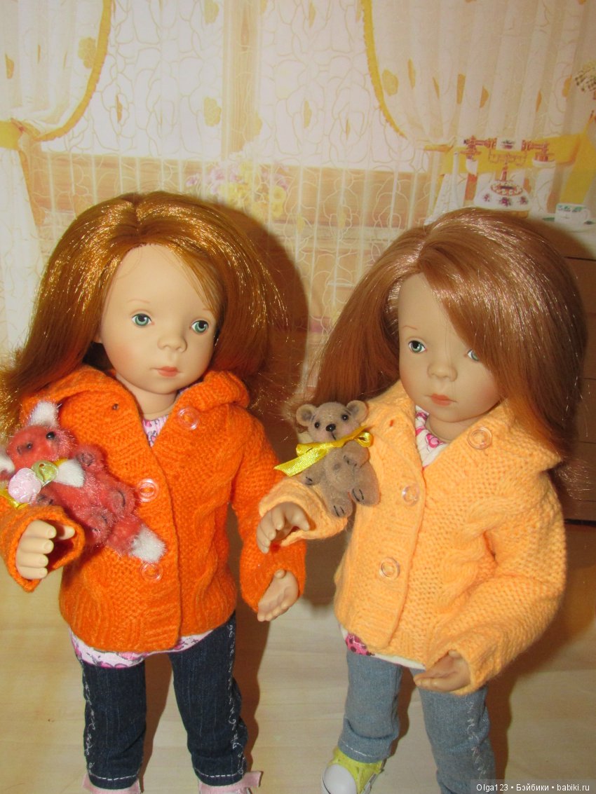 Мои девчонки-"мандаринки" Натали и Олечка от Petitcollin в новых нарядах