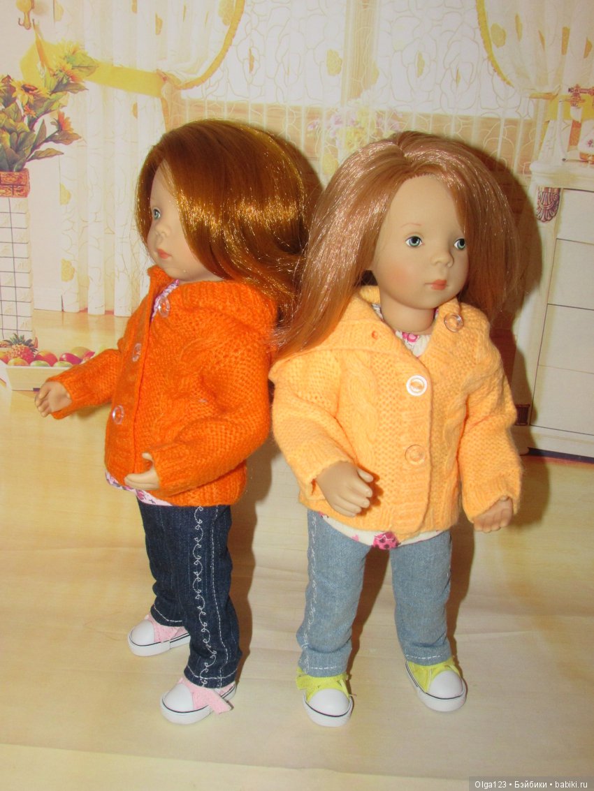 Мои девчонки-"мандаринки" Натали и Олечка от Petitcollin в новых нарядах