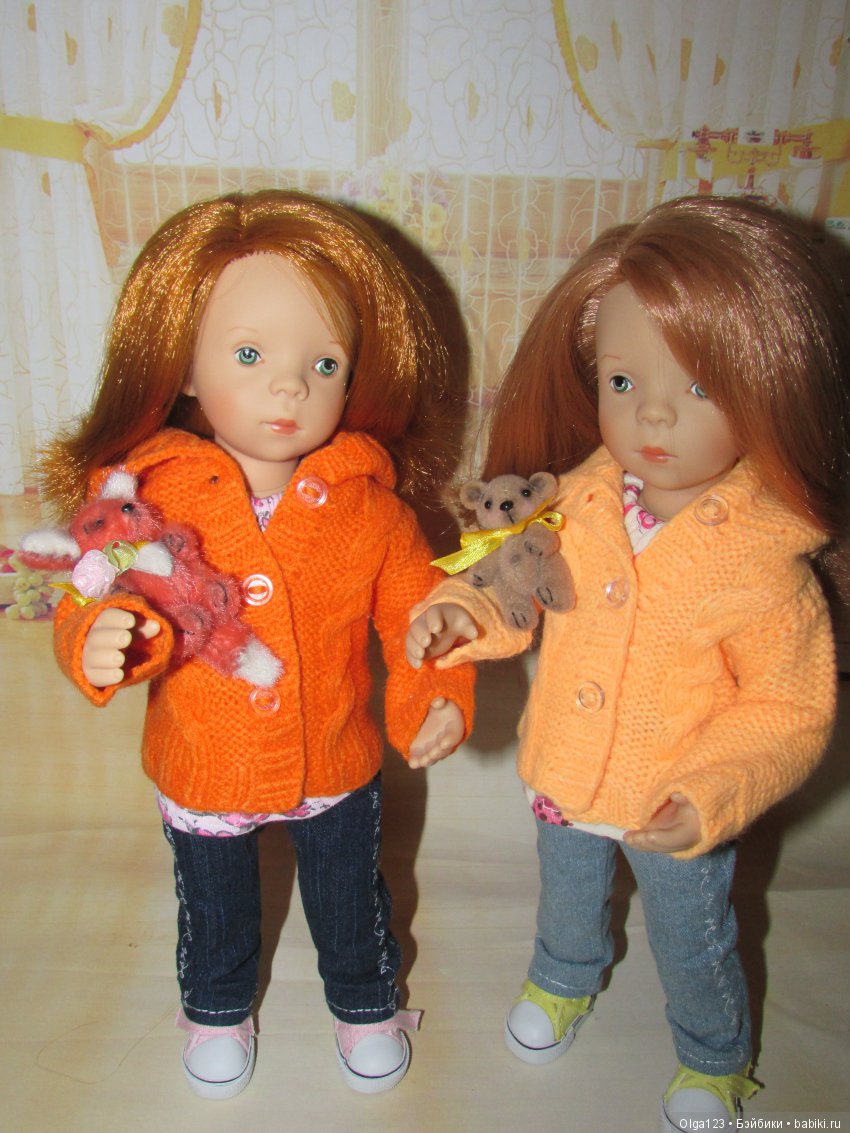 Мои девчонки-"мандаринки" Натали и Олечка от Petitcollin в новых нарядах