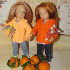 Мои девчонки-"мандаринки" Натали и Олечка от Petitcollin  в новых нарядах