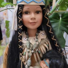 Очень красивая индианка с младенцем, 80см