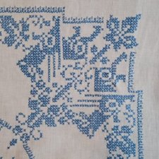 Красивая винтажная скатерть с вышивкой, Германия, 148×125см