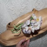 Антикварная соломенная шляпка с цветами, 1930-40е г