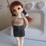 Готовимся к лету - шьём лёгкую блузу для куклы Литтлфи (BJD Fairyland LittleFee). Мастер-класс, выкройка