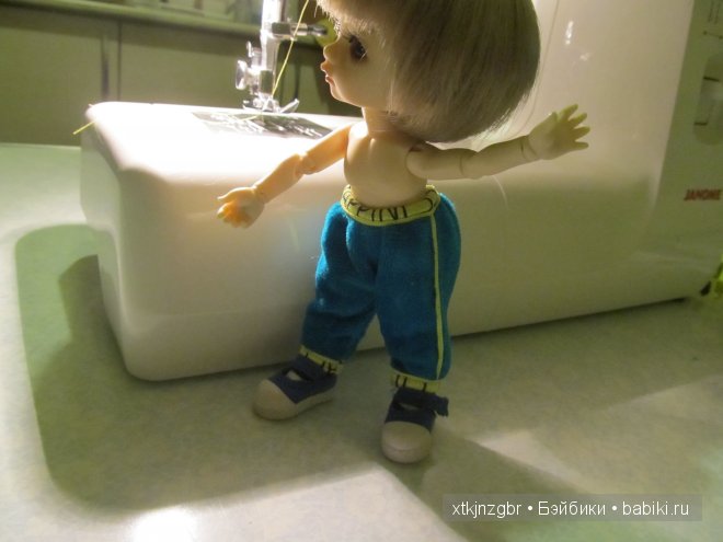 Спортивные штанишки для куклы Пукифишки (pukiFee FairyLand BJD). Мастер-класс, выкройка (фото 6)