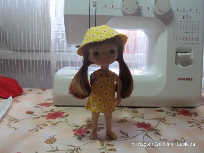 Готовь сани летом -2. Мастер-класс по пошиву сарафана и панамы для Пукифи и других малышек 15см (фото 5)