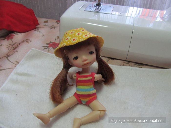 Готовь сани летом -2. Мастер-класс по пошиву сарафана и панамы для Пукифи и других малышек 15см (фото 8)