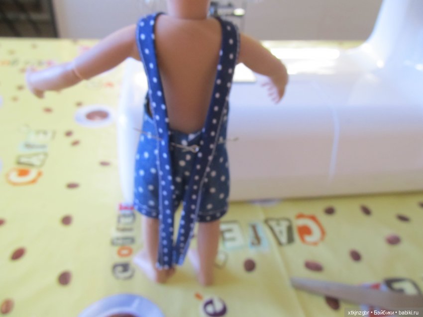 Летний комбинезон для Крузиков Kathe Kruse. МК и выкройка