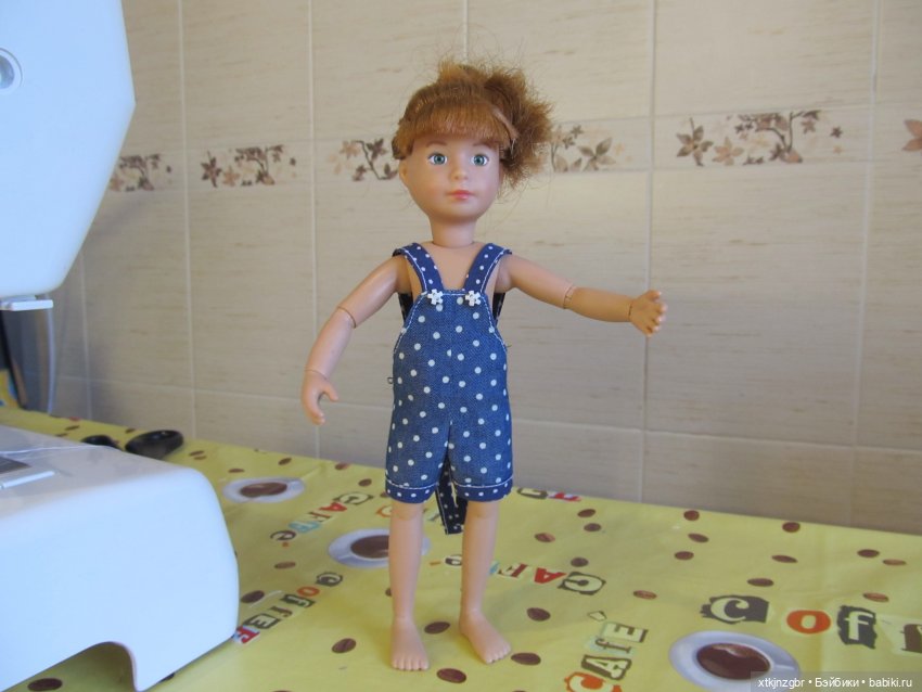 Летний комбинезон для Крузиков Kathe Kruse. МК и выкройка