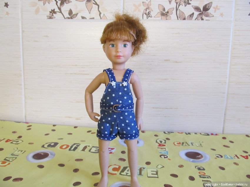Летний комбинезон для Крузиков Kathe Kruse. МК и выкройка