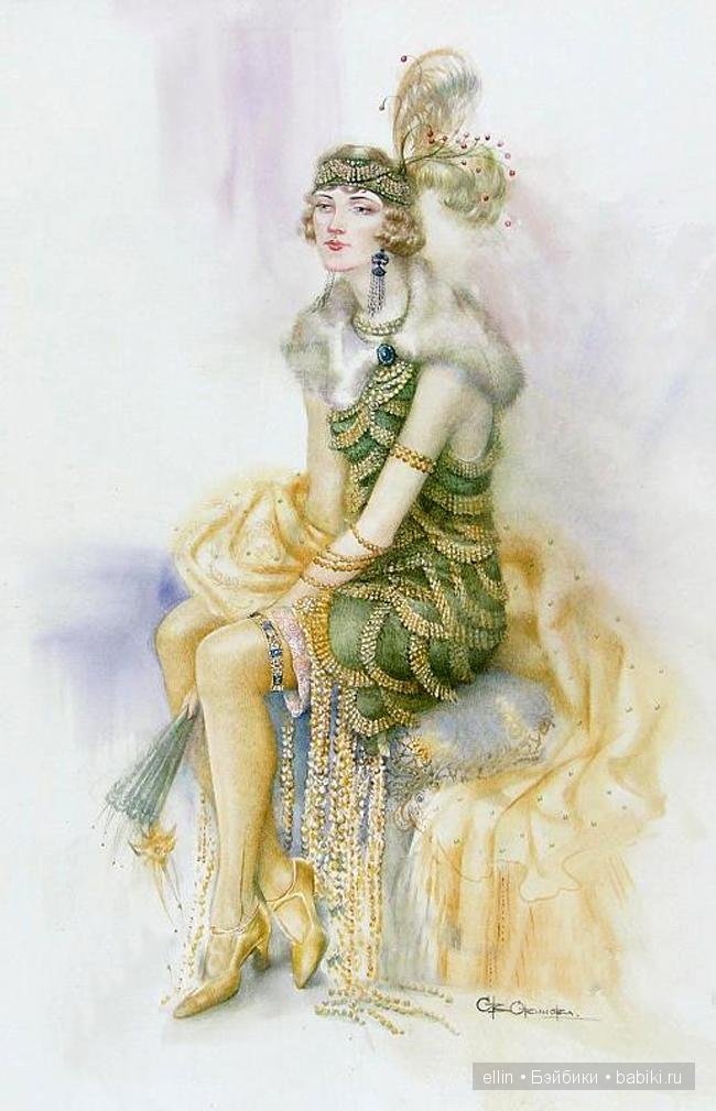 "Женщины стиля модерн". Акварели Светланы Овиновой