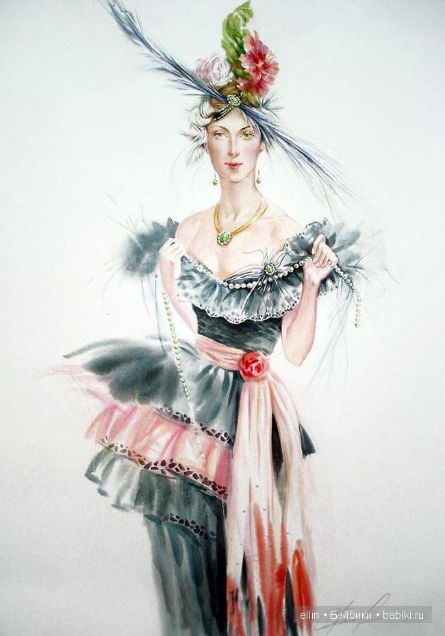 "Женщины стиля модерн". Акварели Светланы Овиновой (фото 7)