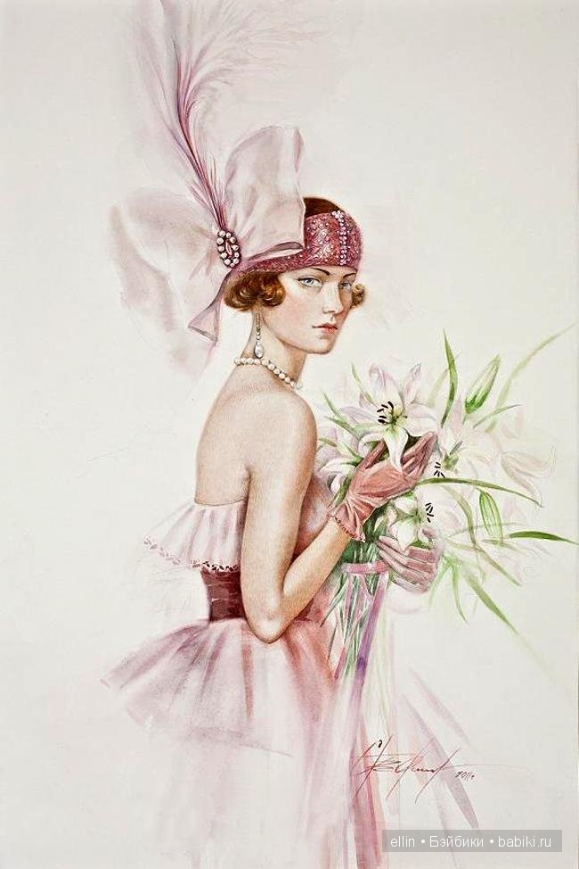 "Женщины стиля модерн". Акварели Светланы Овиновой (фото 8)