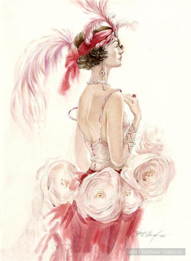 "Женщины стиля модерн". Акварели Светланы Овиновой (фото 9)