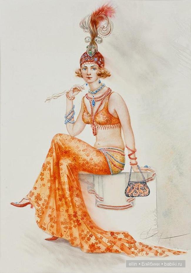 "Женщины стиля модерн". Акварели Светланы Овиновой (фото 6)