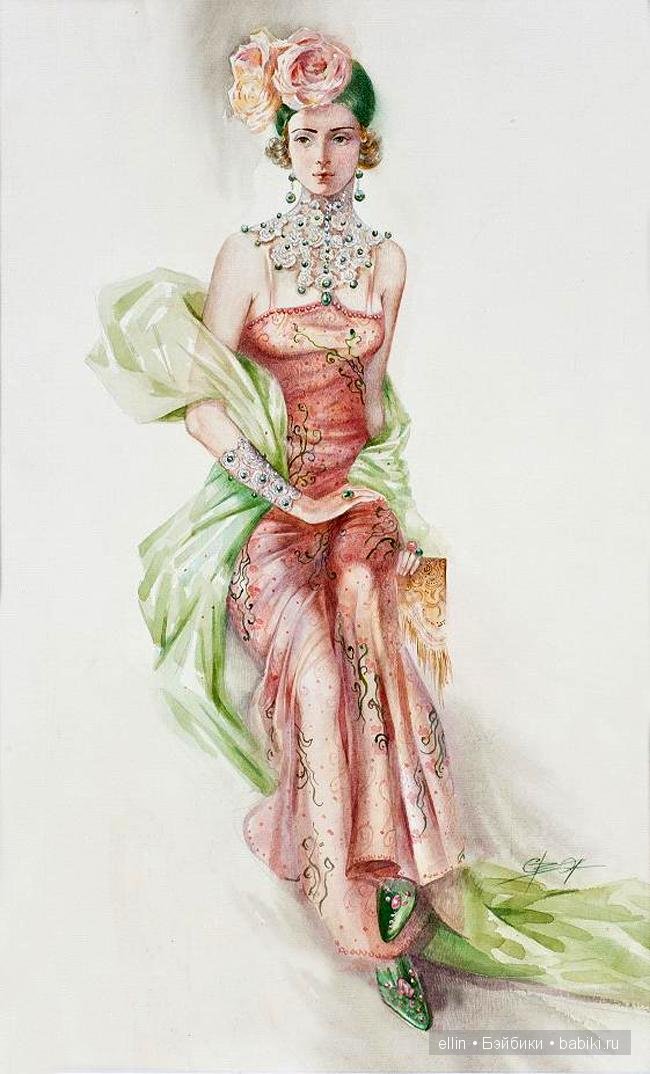 "Женщины стиля модерн". Акварели Светланы Овиновой (фото 3)
