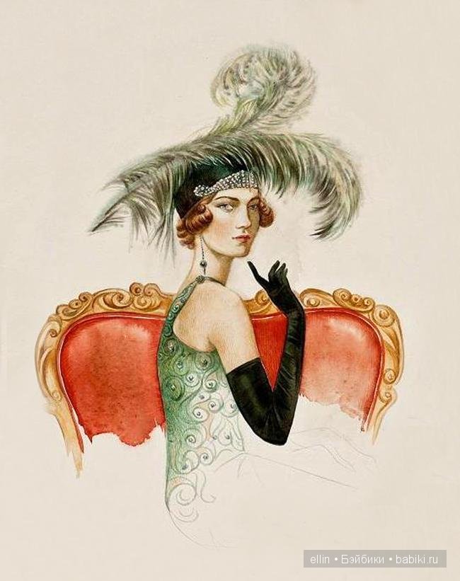 "Женщины стиля модерн". Акварели Светланы Овиновой