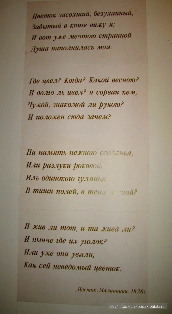 Путешествие с Натали по Тверскому Пушкинскому кольцу. Часть третья. Прекрасное Берново