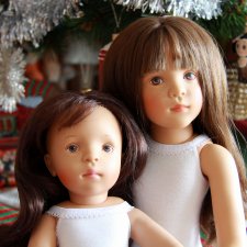 Сравнительный обзор  Мини Джульетты с брюнетками Minouche и Finouche. Куклы от Sylvia Natterer